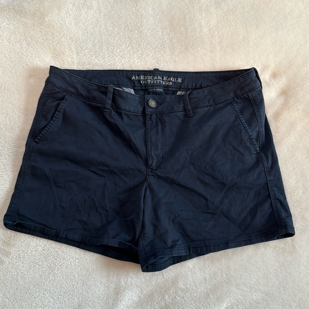 American Eagle Navy Twill Shorts